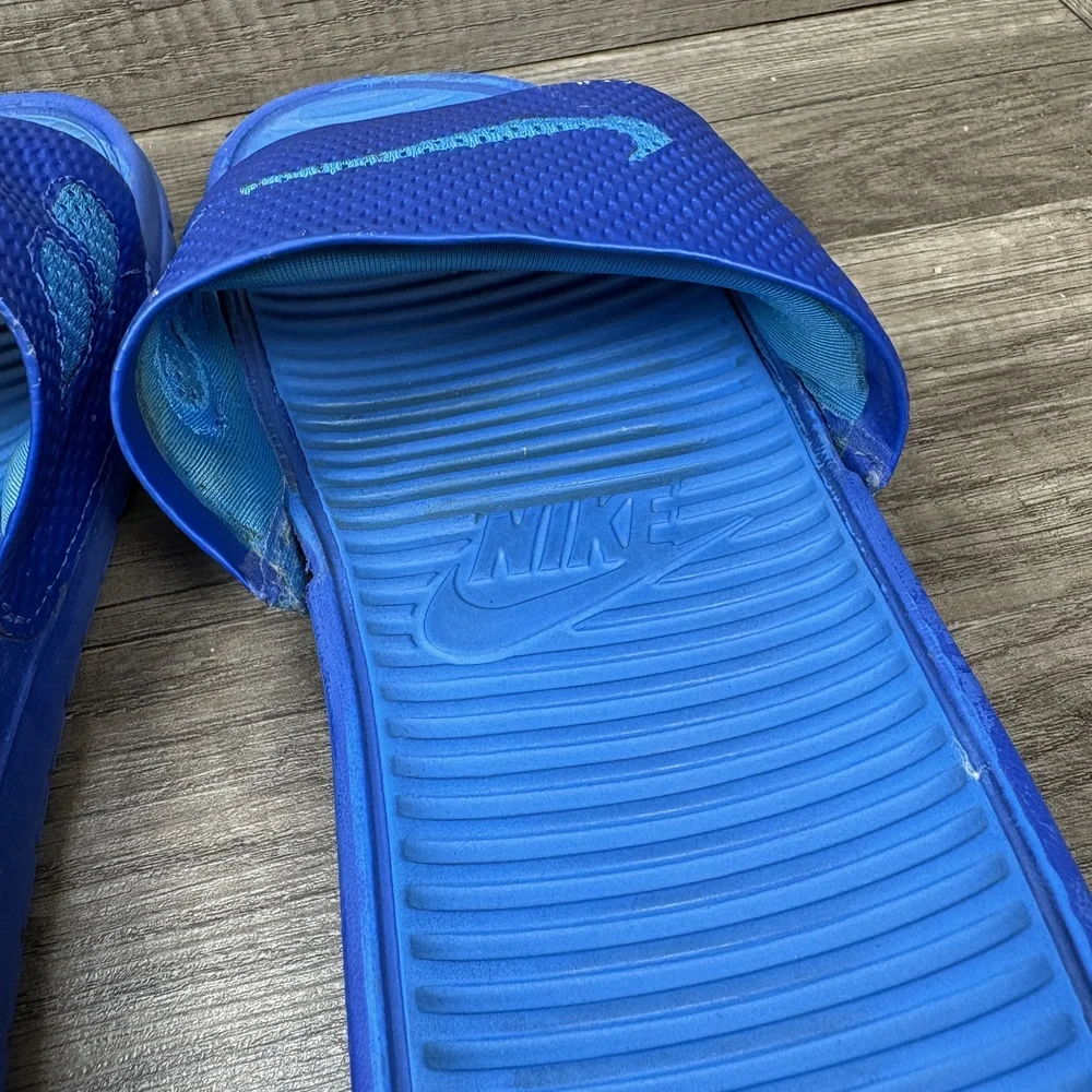 Adidas Swoosh Slides Blue Mens US Size 9 EUR 42.5 431884-444 Sandals - Picture 10 of 11